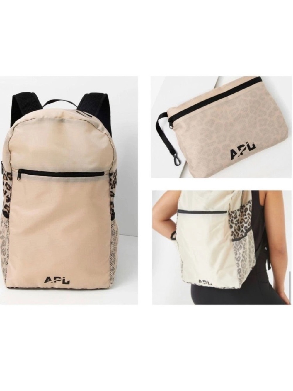 Athletic Propulsion Labs APL All Purpose Packable Backpack - Tan Leopard